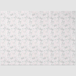 Papel De Seda Lazos grises y puntos rosados