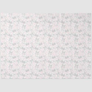 Papel De Seda Lazos grises y puntos rosados