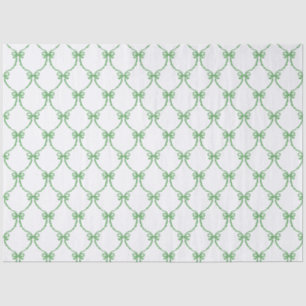 Papel De Seda Lazos Merry Christmas Coquette Verde