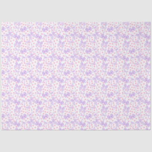 Papel De Seda Lazos Morados con Lunares Rosas