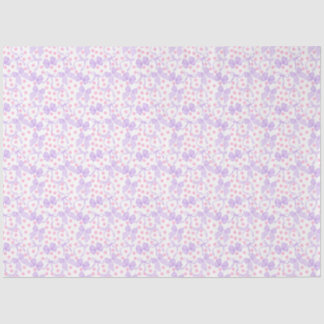 Papel De Seda Lazos Morados con Lunares Rosas