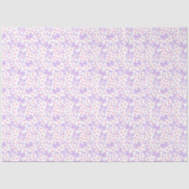 Papel De Seda Lazos Morados con Puntos Rosas