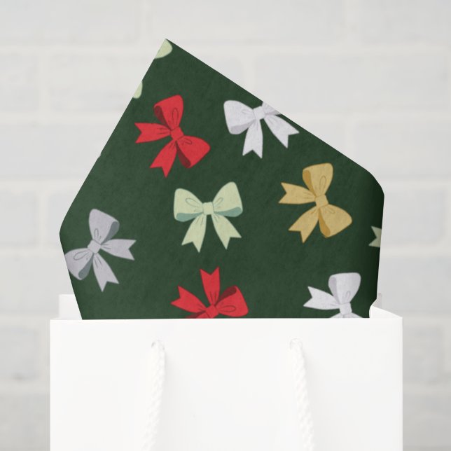 Papel De Seda Lazos Navideños (Bolsa de regalo)