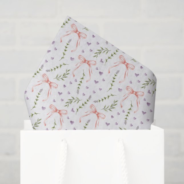 Papel De Seda Lazos rosas (Bolsa de regalo)