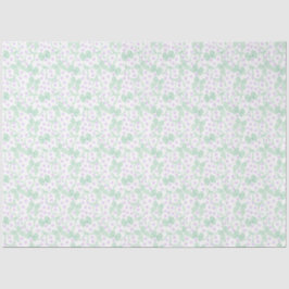 Papel De Seda Lazos Verdes y Puntos Morados