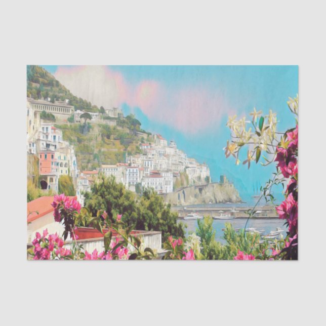 Papel De Seda ldp AMALFI - panorama - costa de Amalfi - (Anverso)