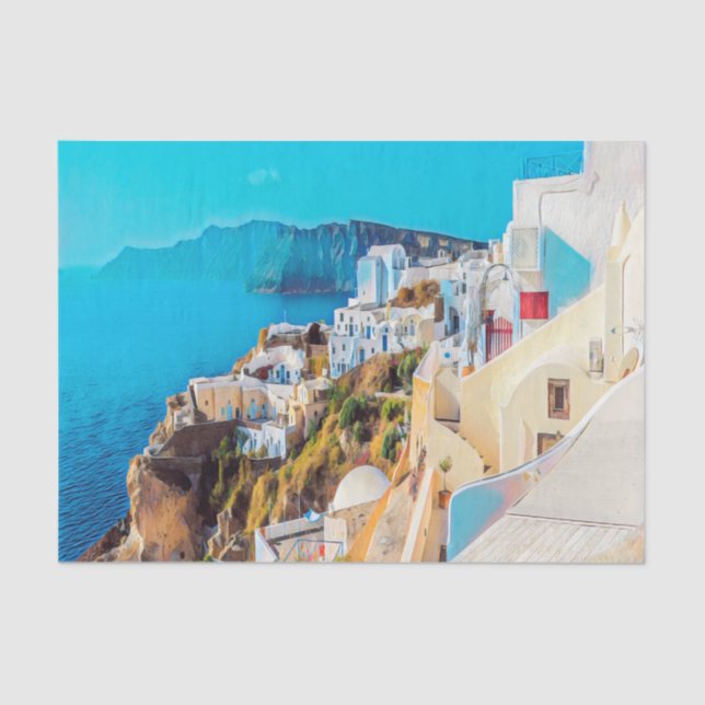 Papel De Seda ldp SANTORINI - panorama - (Anverso)