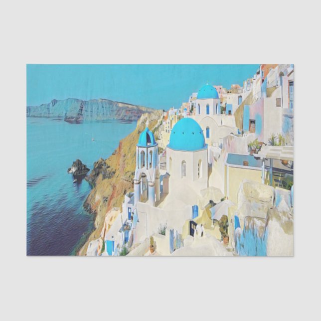 Papel De Seda ldp SANTORINI - ver - (Anverso)