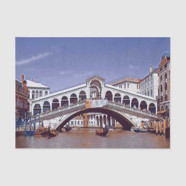 Papel De Seda ldp Venecia - PUENTE RIALTO - (Anverso)