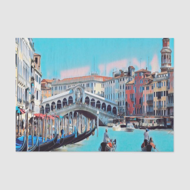 Papel De Seda ldp VENICE - góndolas - rialto - (Anverso)