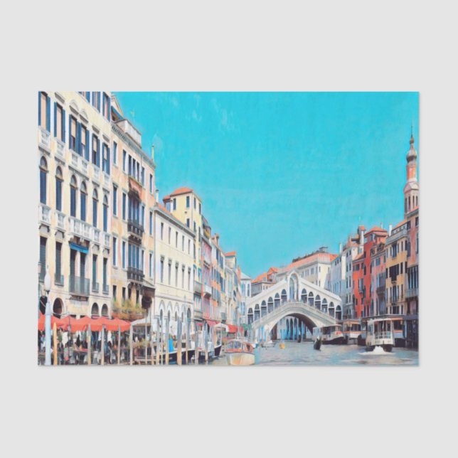 Papel De Seda ldp VENICE - Gran Canal - Playa Rialto - (Anverso)