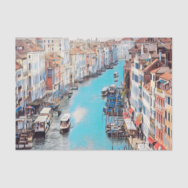 Papel De Seda ldp VENICE - Vista del Gran Canal desde Rialto (Anverso)