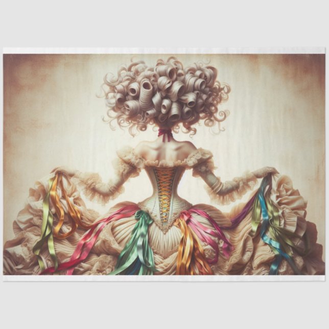 Papel De Seda Le Femme Victorian Beauty Romance Fleur Decoupage (Anverso)