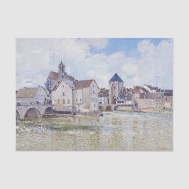 Papel De Seda Le Pont de Moret, Alfred Sisley (Anverso)