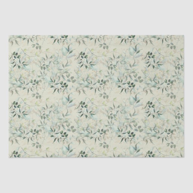 Papel De Seda Leafy Mystique Pale Celadon (Anverso)