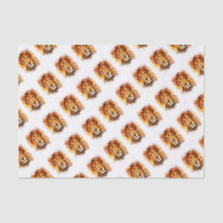 Papel De Seda Leão Aquarela