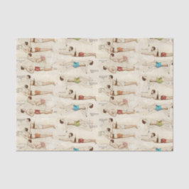 Papel De Seda Lección de natación francesa vintage 