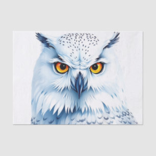 Papel De Seda Leche de agua de búho de nieve, plumas detalladas