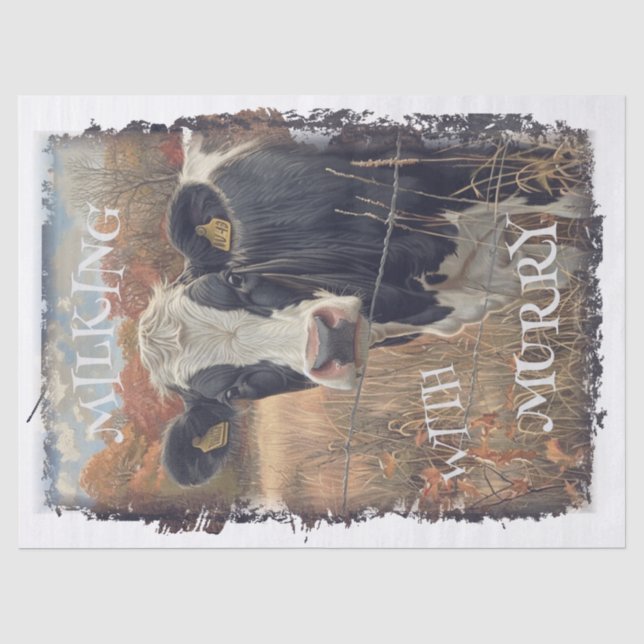 Papel De Seda Leche de vacas Holstein Friesian - Personalice (Anverso)