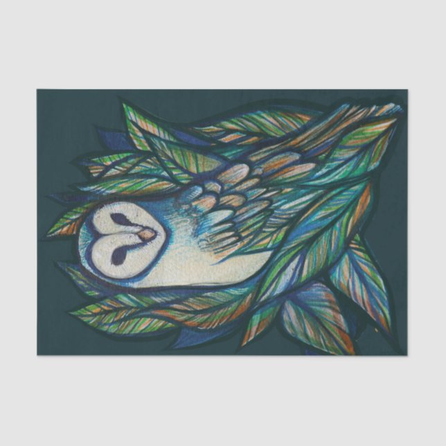 Papel De Seda Lechuza Cuta (Anverso)