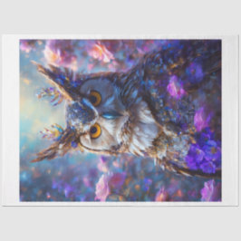 Papel De Seda Lechuza floral