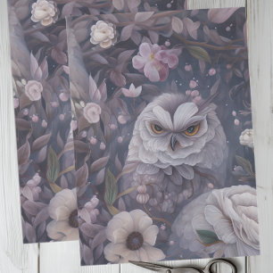 Papel De Seda Lechuza floral