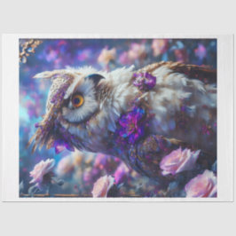 Papel De Seda Lechuza floral 2