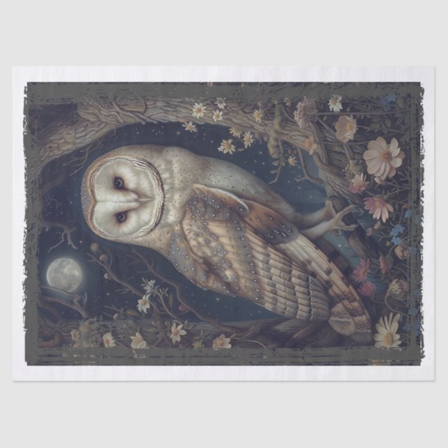 Papel De Seda Lechuza nocturna (Anverso)