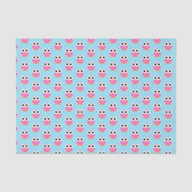 Papel De Seda "Lechuza Rosa" (Anverso)