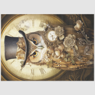 Papel De Seda Lechuza Steampunk