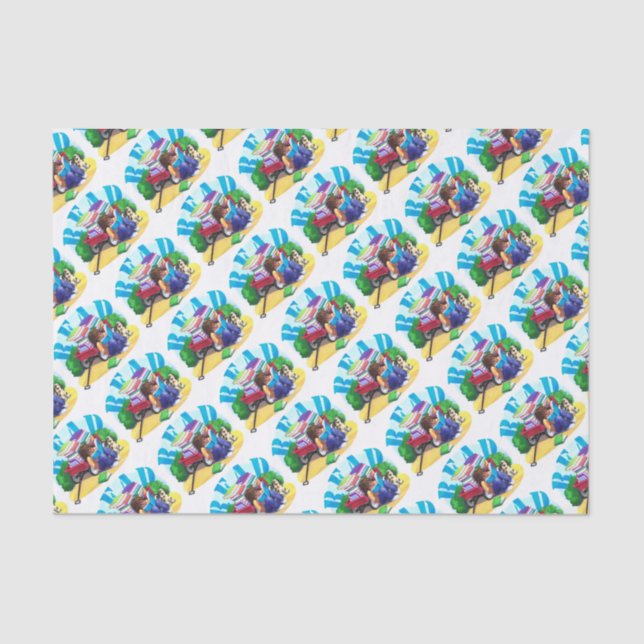 Papel De Seda Leer el arte del vagón de libros (Anverso)