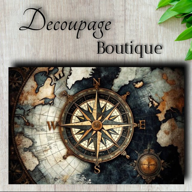 Papel De Seda Legado Marítimo Decoupage (Maritime Legacy Decoupage Tissue Paper)