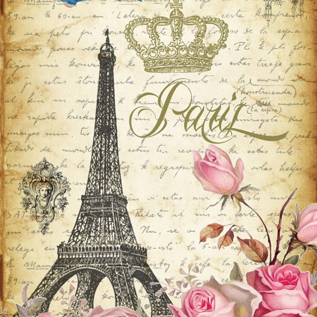 Papel De Seda L'Eiffel et les Rosas Torre Eiffel Despacho de la  (Subido por el creador)
