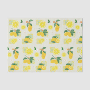 Papel De Seda Lemon Floral