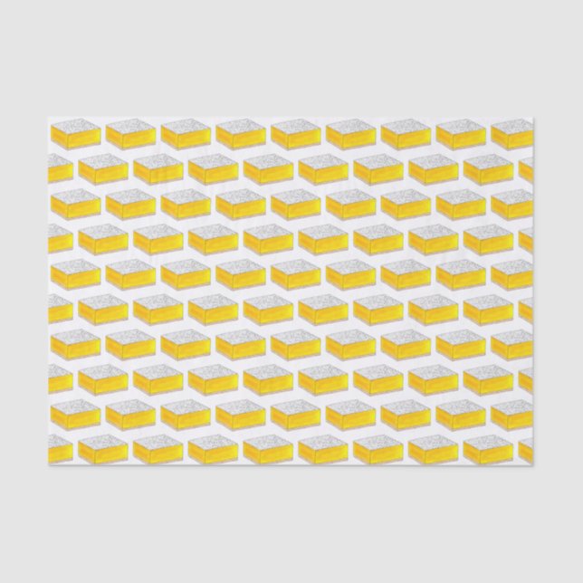 Papel De Seda Lemon Square Bar Pastry Dessere Bake Sale Amarillo (Anverso)