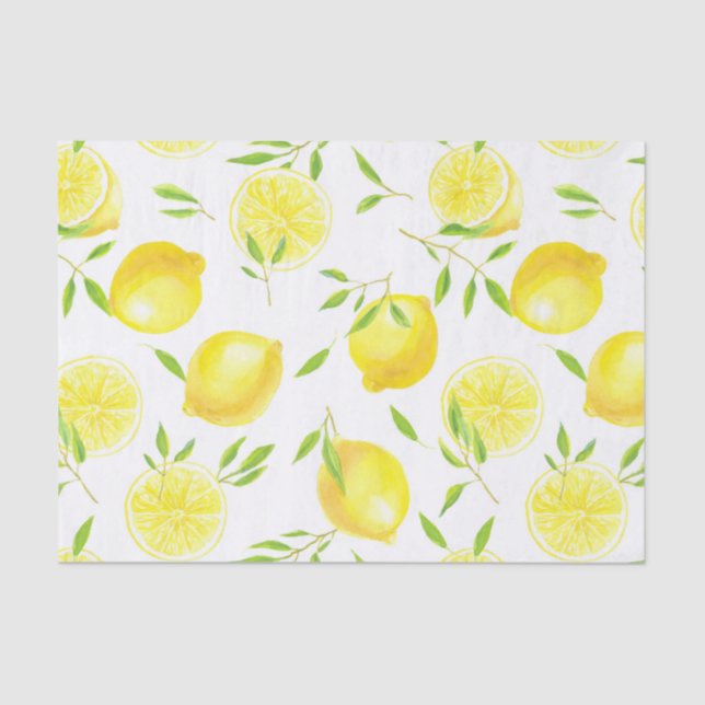 Papel De Seda Lemones y hojas (Anverso)