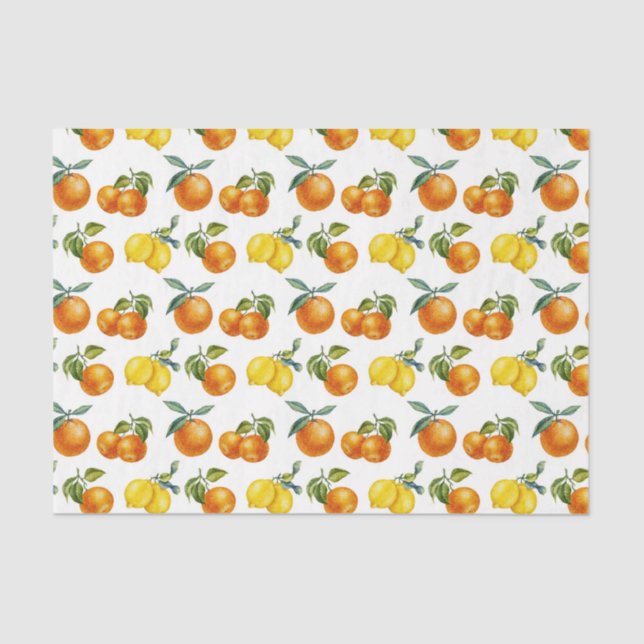 Papel De Seda Lemones y Naranjas (serie Design 31 amarillo/Naran (Anverso)