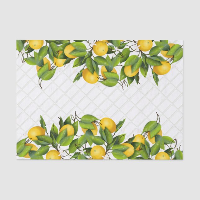 Papel De Seda Lemons on Trellis (Anverso)