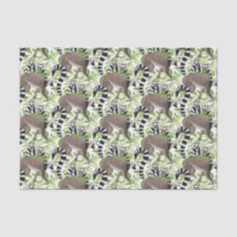 Papel De Seda Lemurs de cola roja en la jungla