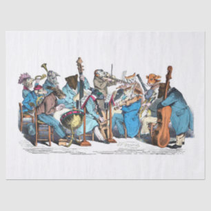 Papel De Seda LENGUAJE MUSICAL ANIMAL GRANJA ORQUESTA Cumpleaños