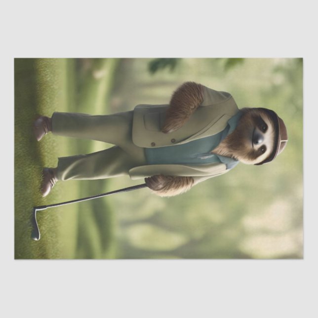 Papel De Seda "Lento y firme: Una eslogan vestida para el golf (Anverso)