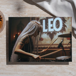 Papel De Seda Leo Zodiac Musician Drums Decoupage