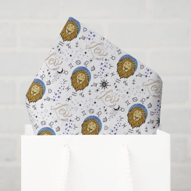 Papel De Seda Leo Zodiac Tissue Paper (Bolsa de regalo)