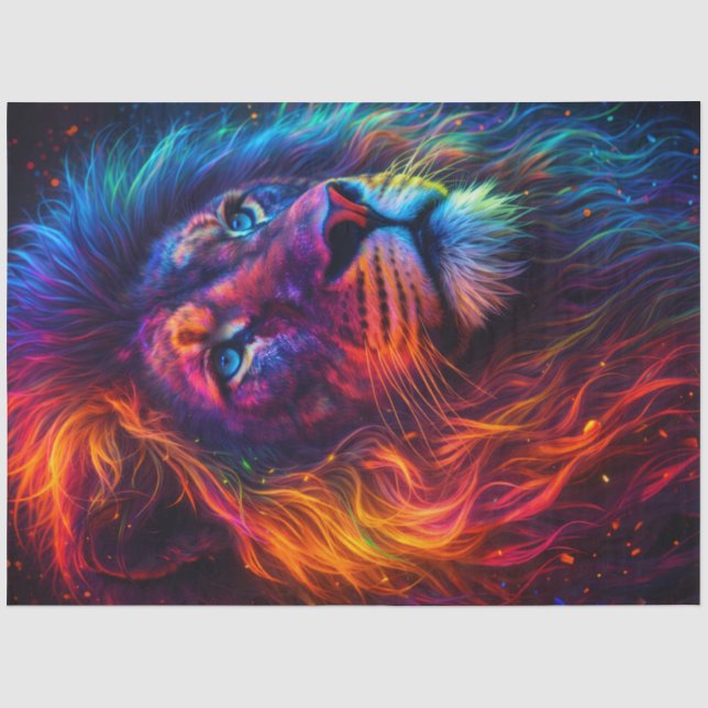 Papel De Seda León Arcoíris (Anverso)