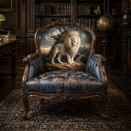 Papel De Seda León Blanco Majestad Decoupage