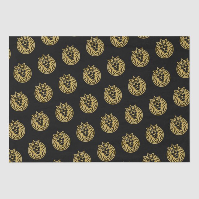 Papel De Seda León con corona - Estilo de oro 4 (Anverso)