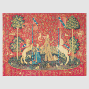 Papel De Seda León de DAMA Y UNICORN, Flores de Fantasía, Animal