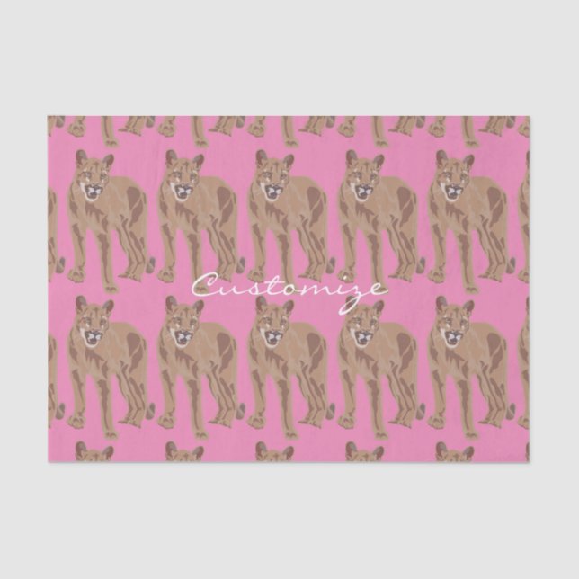 Papel De Seda León de la montaña Cougar Puma Thunder_Cove (Anverso)