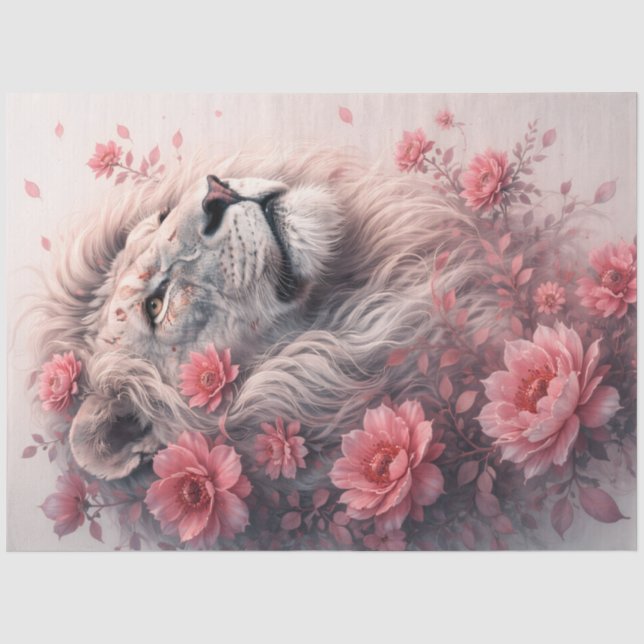 Papel De Seda León Floral (Anverso)