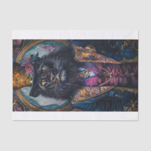 Papel De Seda León negro raro8